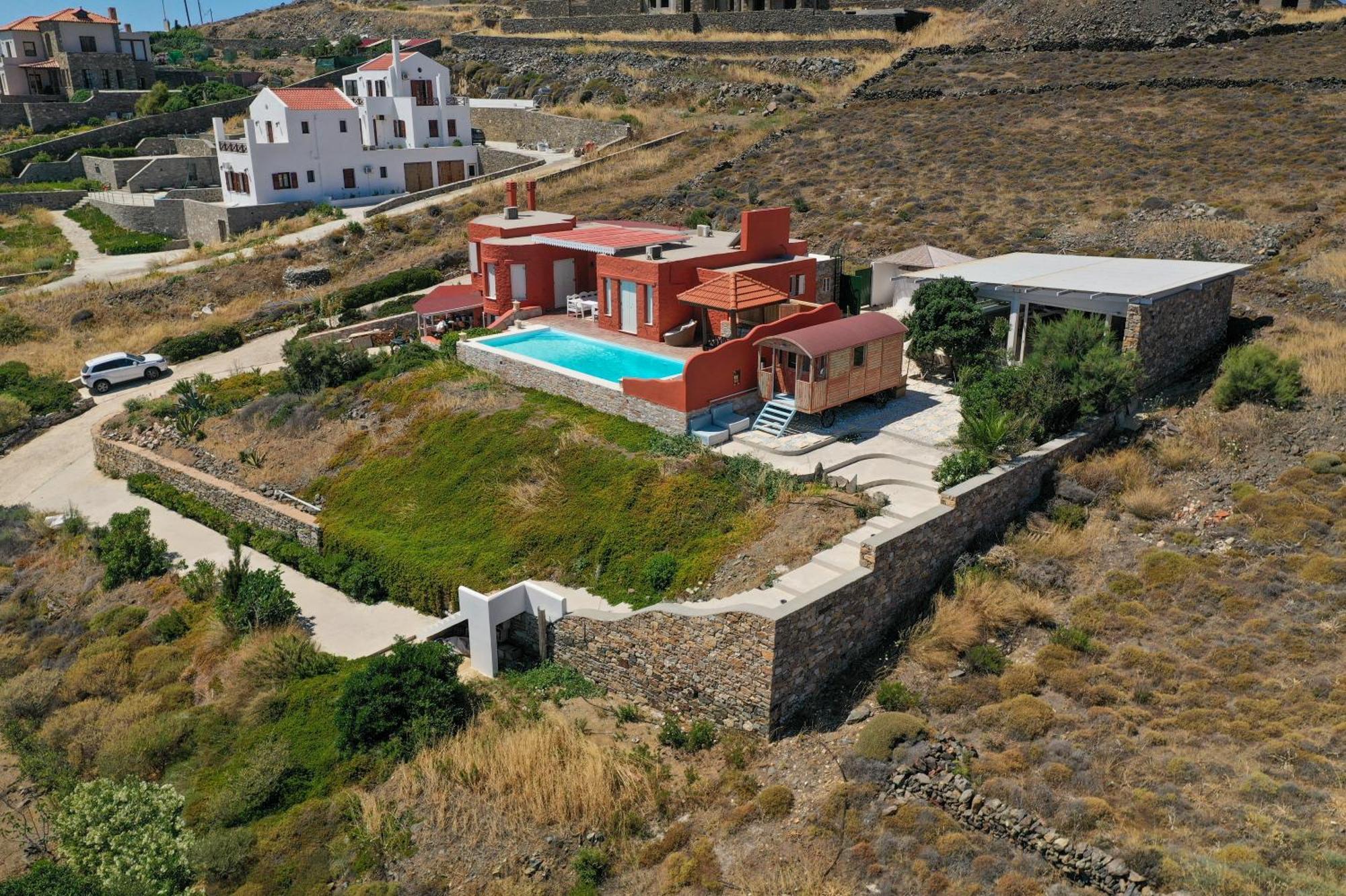 Villa Zen Dans Le Bleu Ermoupoli Exterior foto